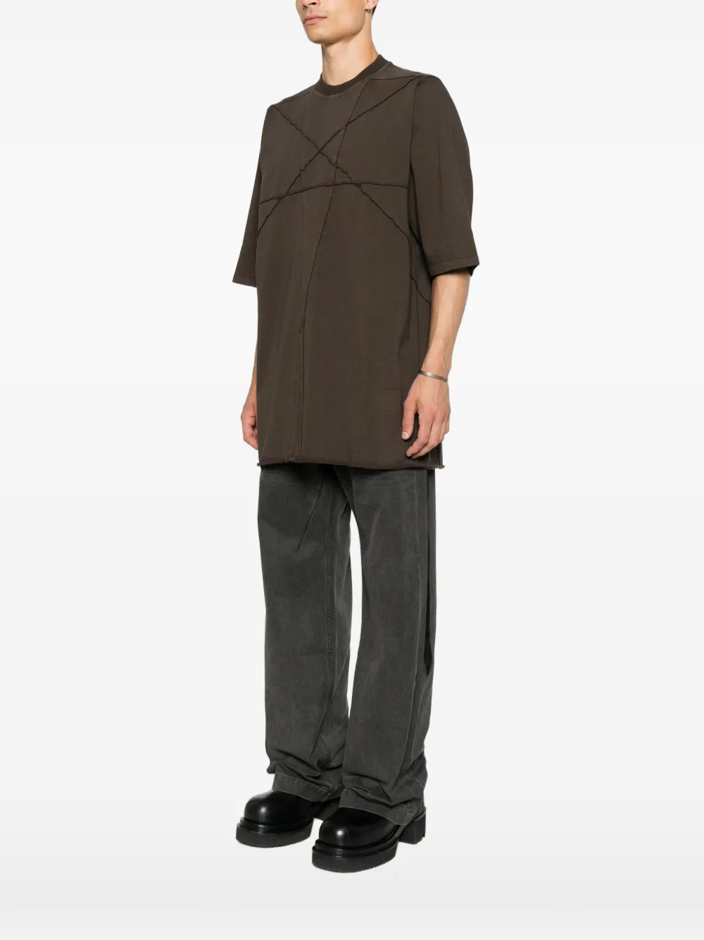 Rick Owens DRKSHDW pentagram-stitch T-shirt Bruin