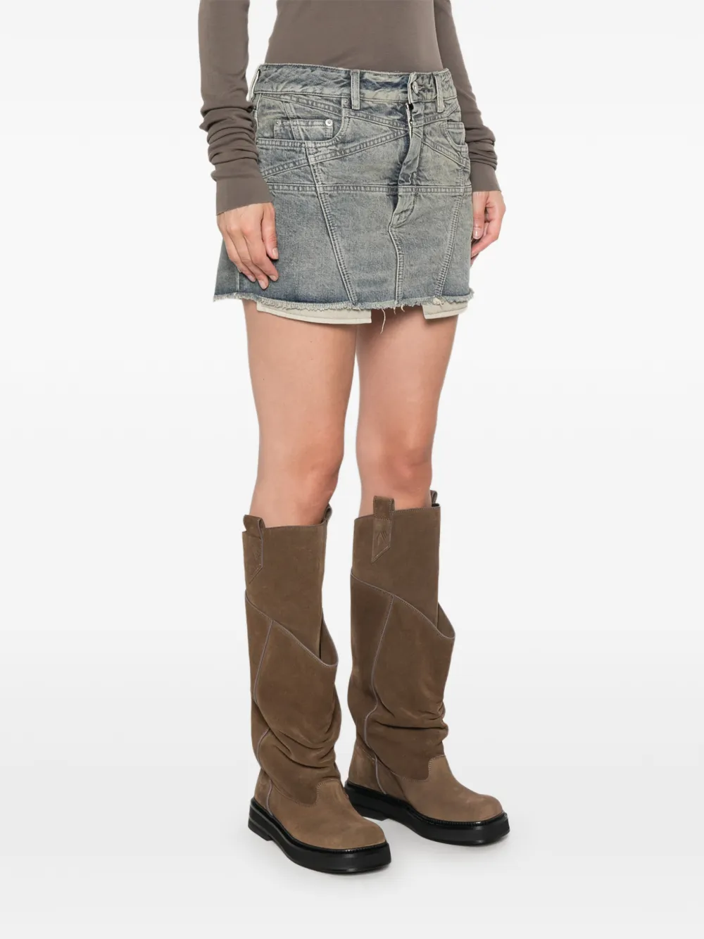 Rick Owens DRKSHDW denim skirt Blauw