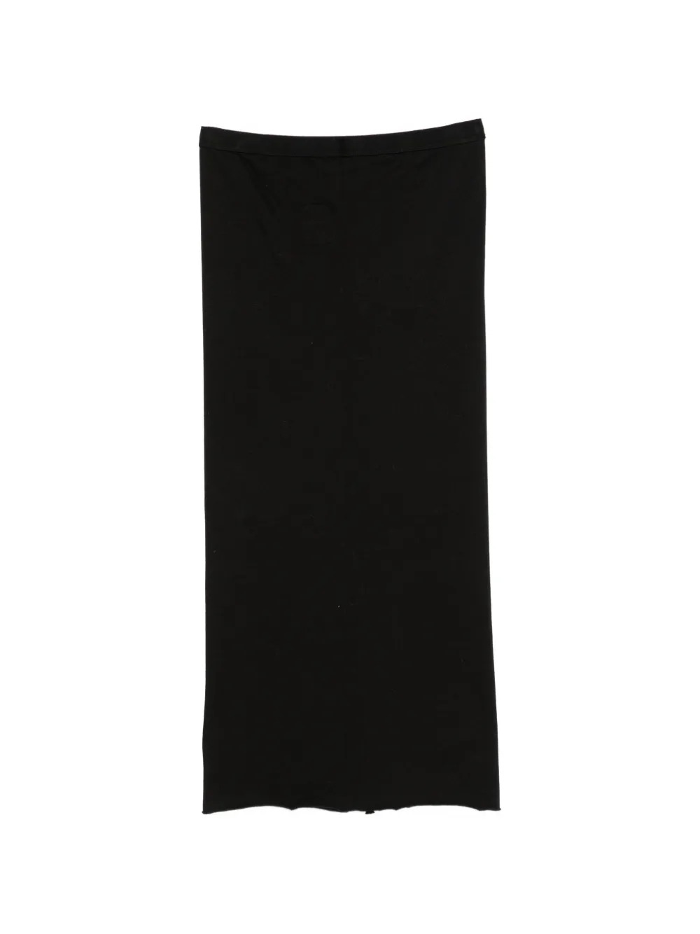 Rick Owens DRKSHDW drawstring-fastening front-slit midi skirt Zwart