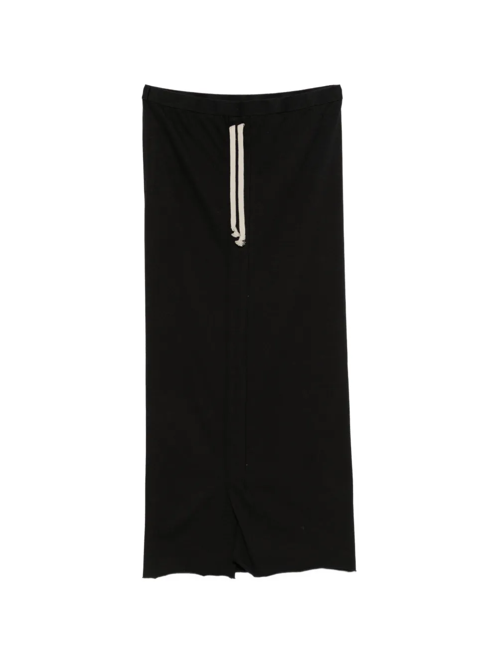 Rick Owens DRKSHDW drawstring-fastening front-slit midi skirt - Nero