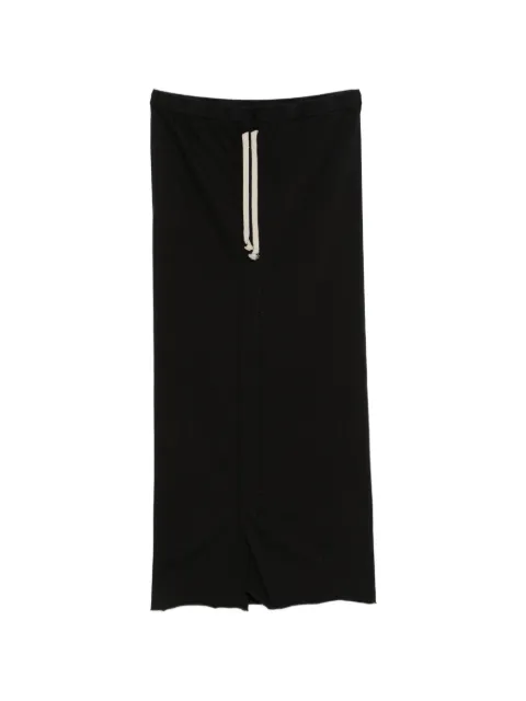 Rick Owens DRKSHDW drawstring-fastening front-slit midi skirt