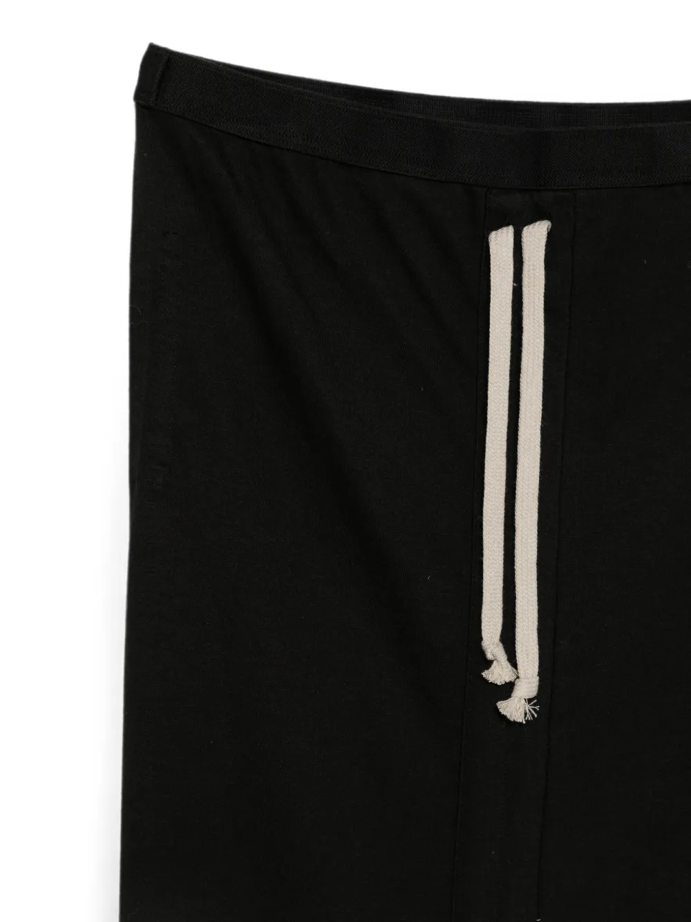 Rick Owens DRKSHDW drawstring-fastening front-slit midi skirt Zwart