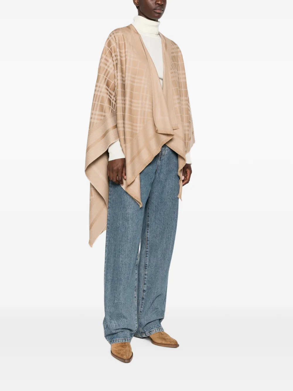 Burberry Geruite cape Beige