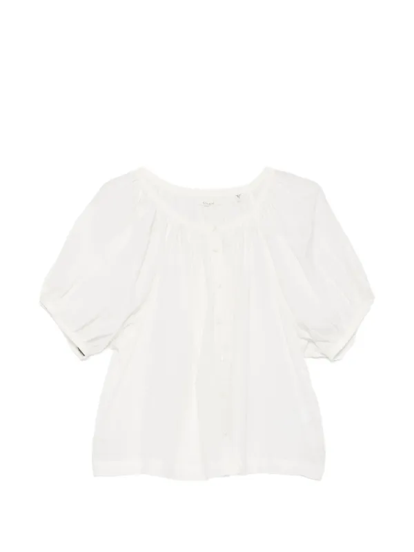 Dôen June Puff-sleeve Top in White