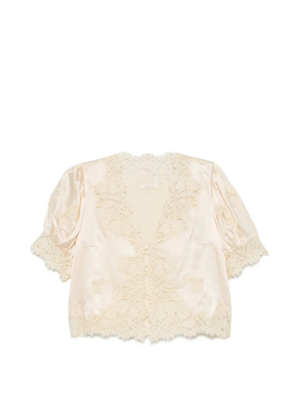 DÔEN Idella lace-trimmed top