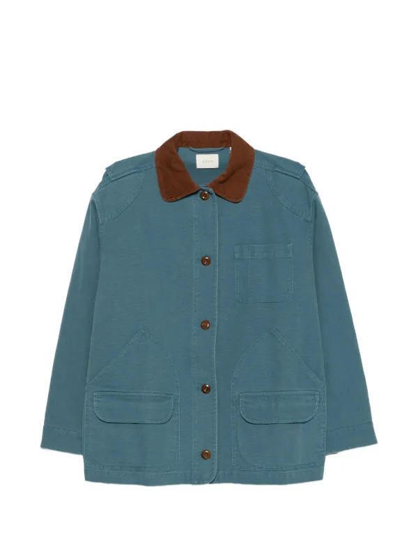 Dôen Pascual Contrast-collar Jacket in Blue