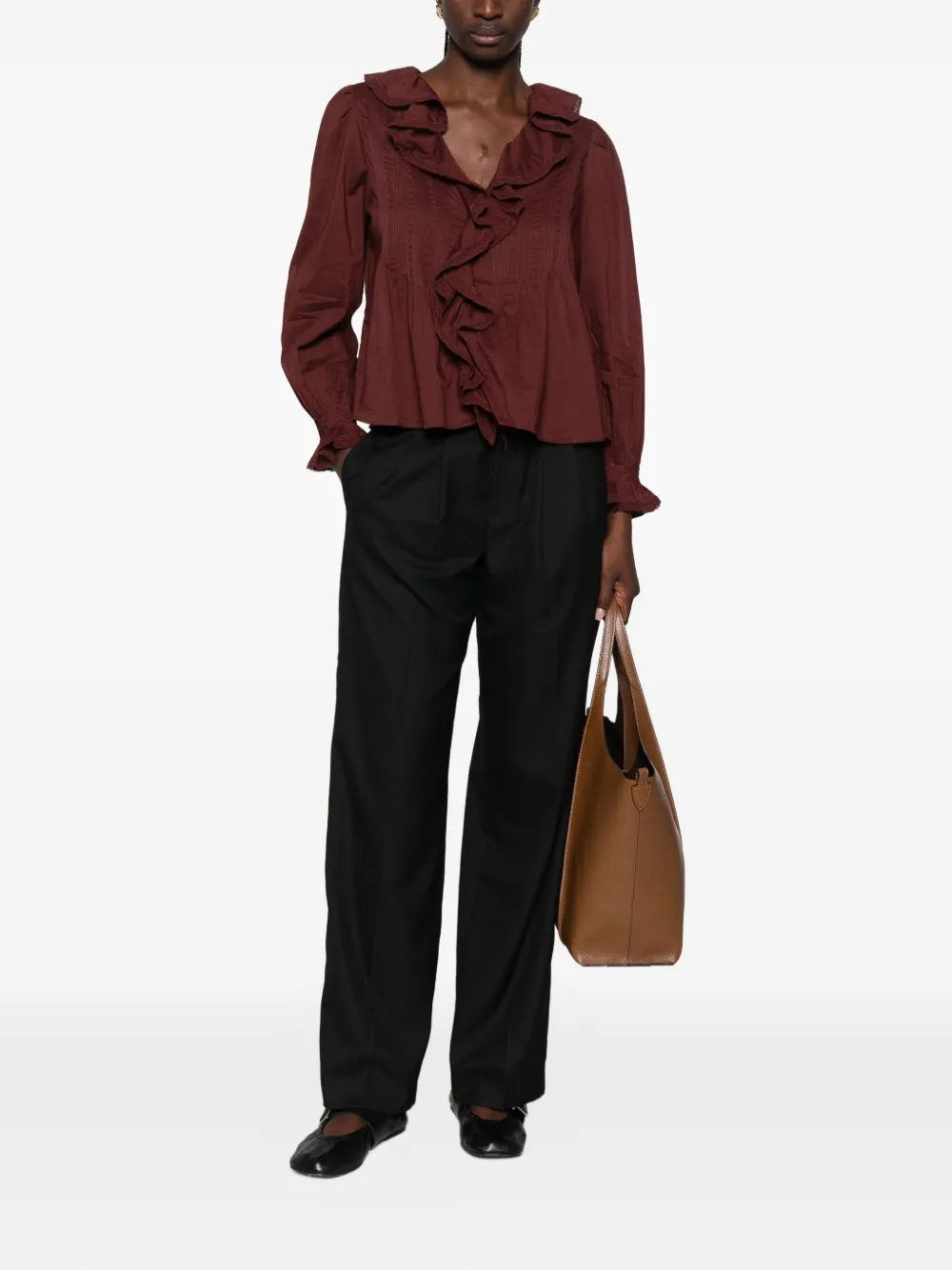 DÔEN Hardy Blouse in Red, view 2