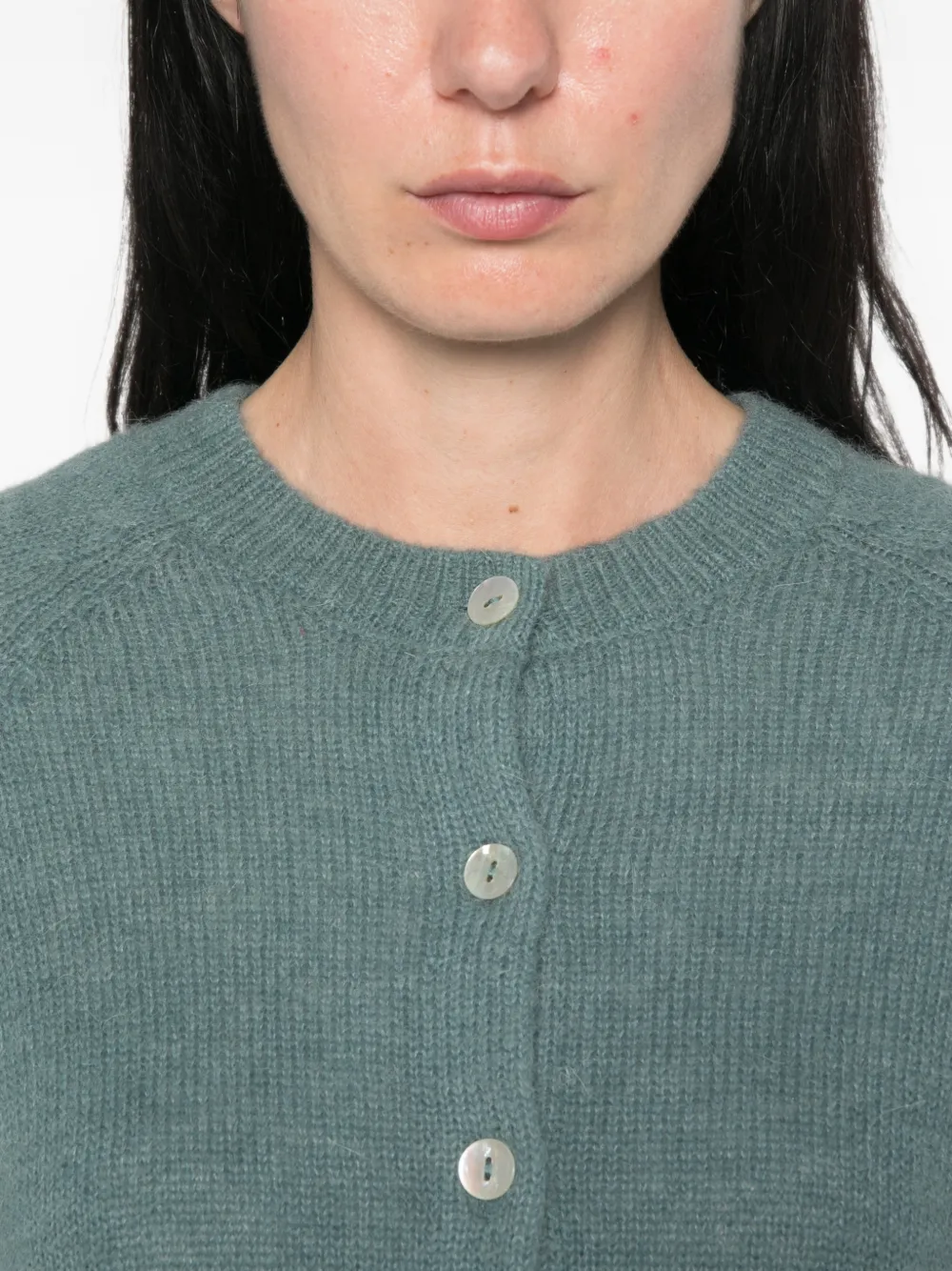 DÔEN Petra Raglan-sleeve Cardigan in Blue, view 5