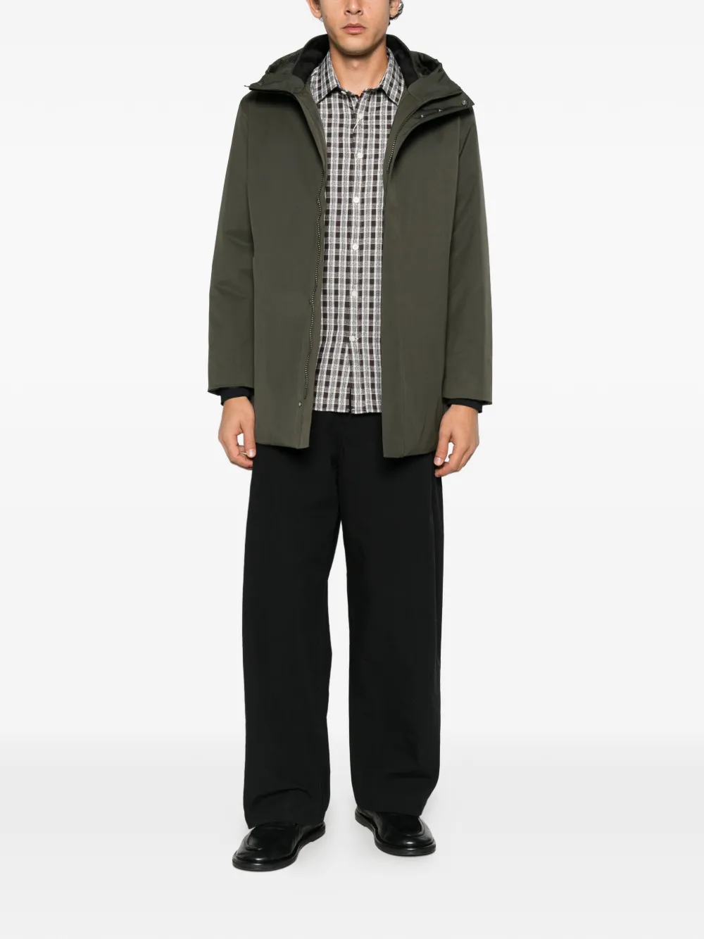 NN07 Blake hood zip-up jacket Groen
