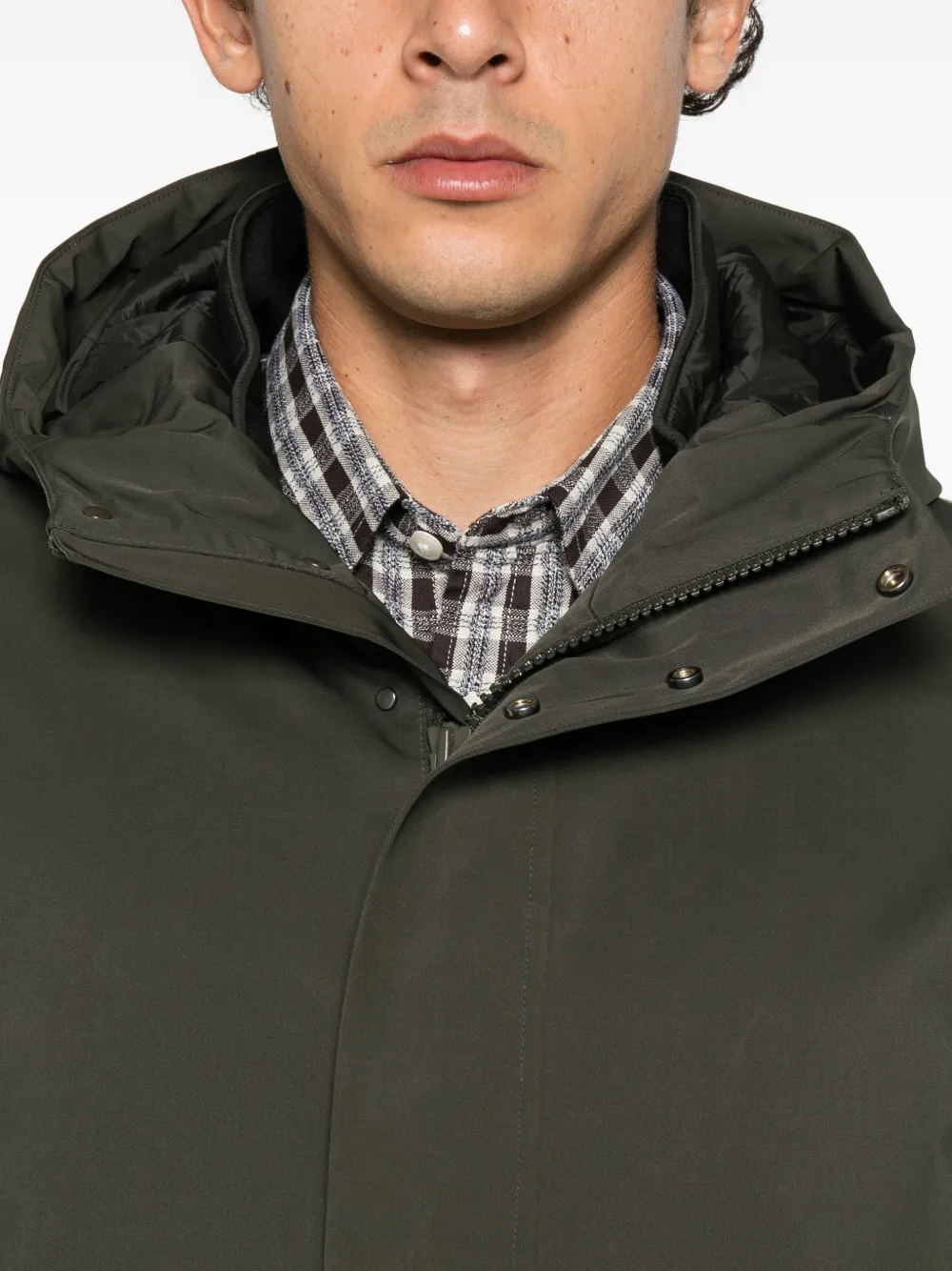 NN07 Blake hood zip-up jacket Groen