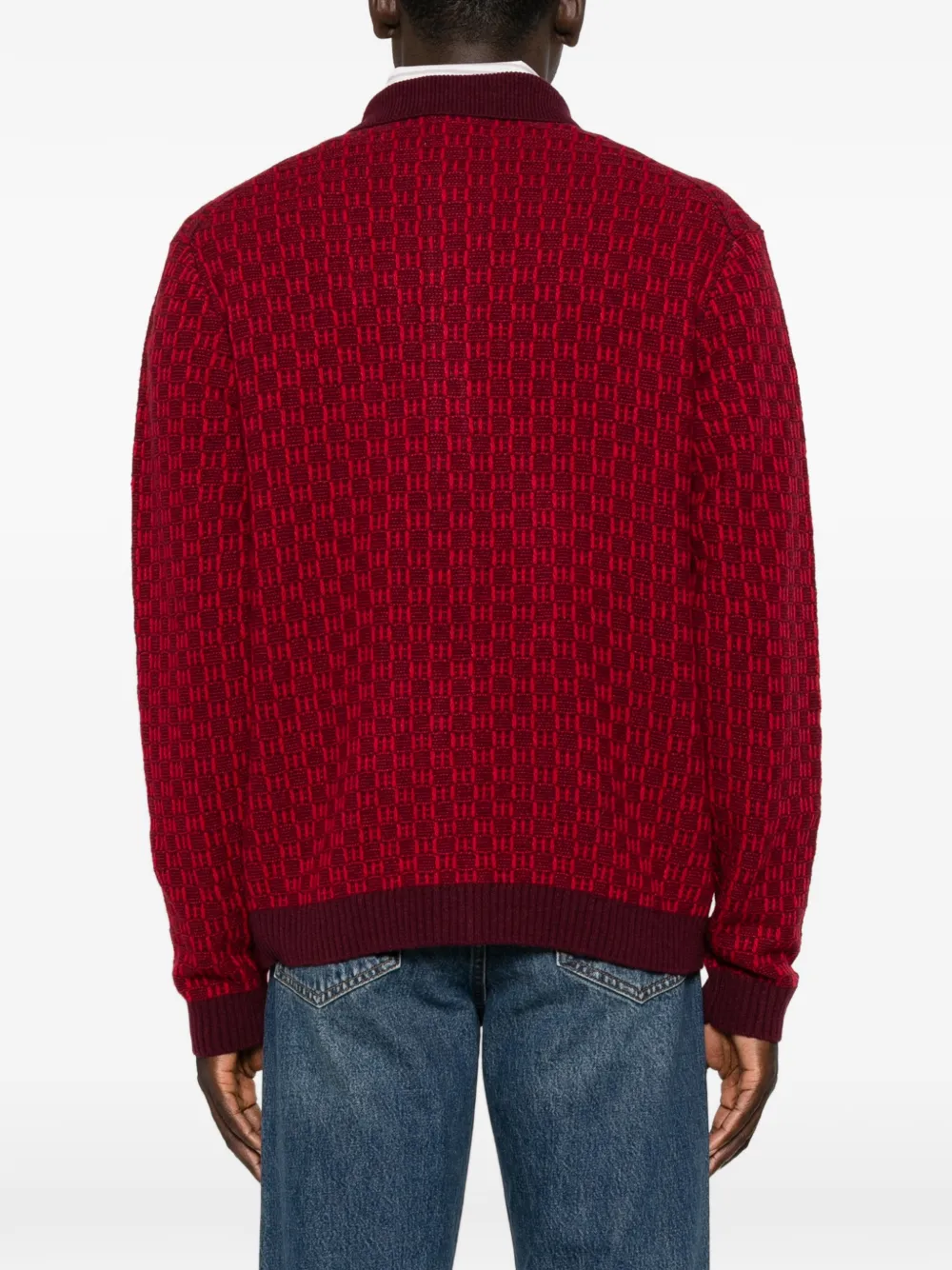 NN07 Thor polovest met geometrisch patroon Rood