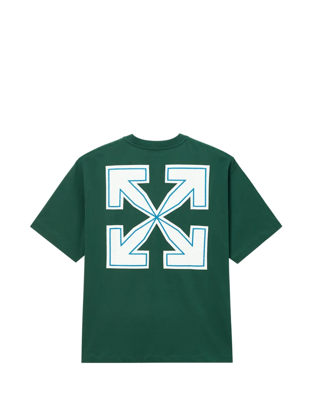 Off-White T-shirt met logoprint Groen