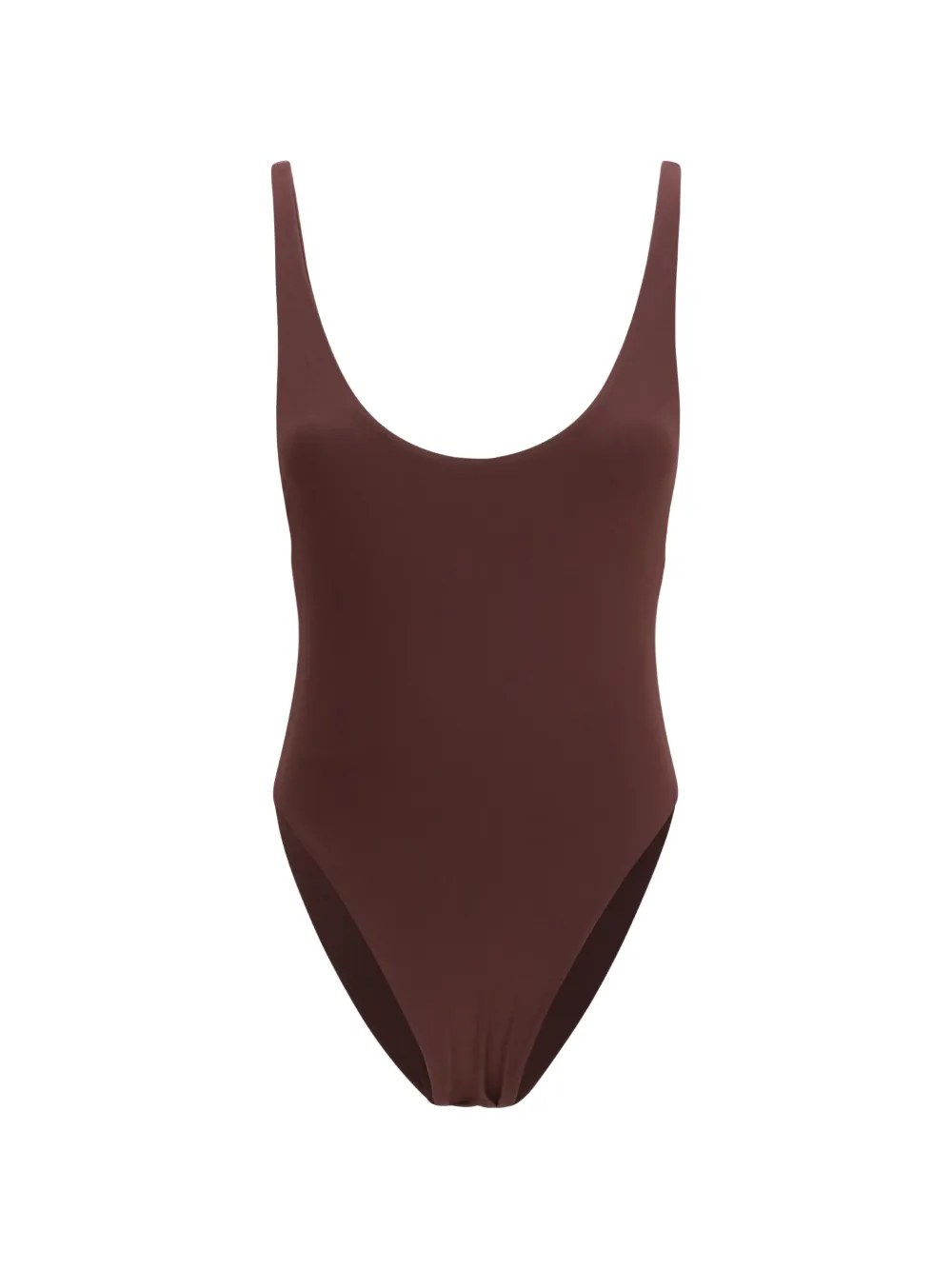 Magda Butrym scoop-neck swimsuit - Marrone