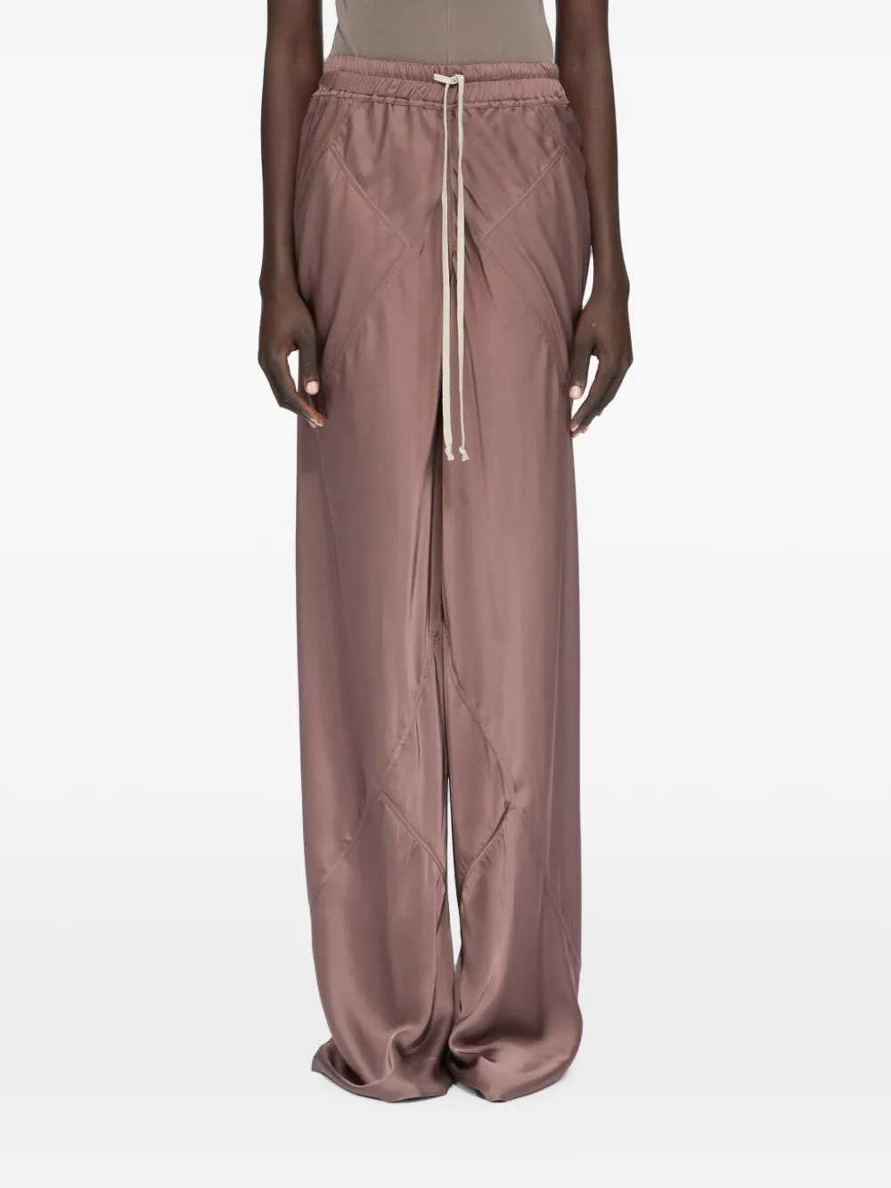 Rick Owens Tower drawstring bias in grape washed charmeuse