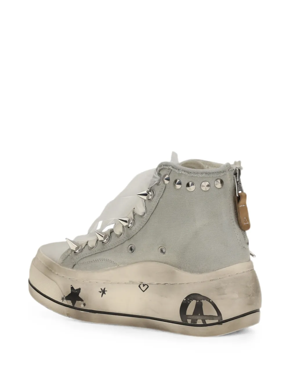 R13 embellished distressed sneakers Blauw