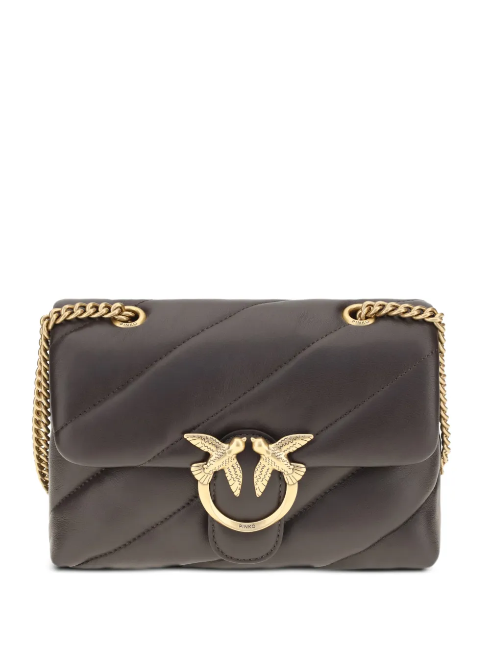 PINKO small Love Bag quilted-leather cross body bag - Braun