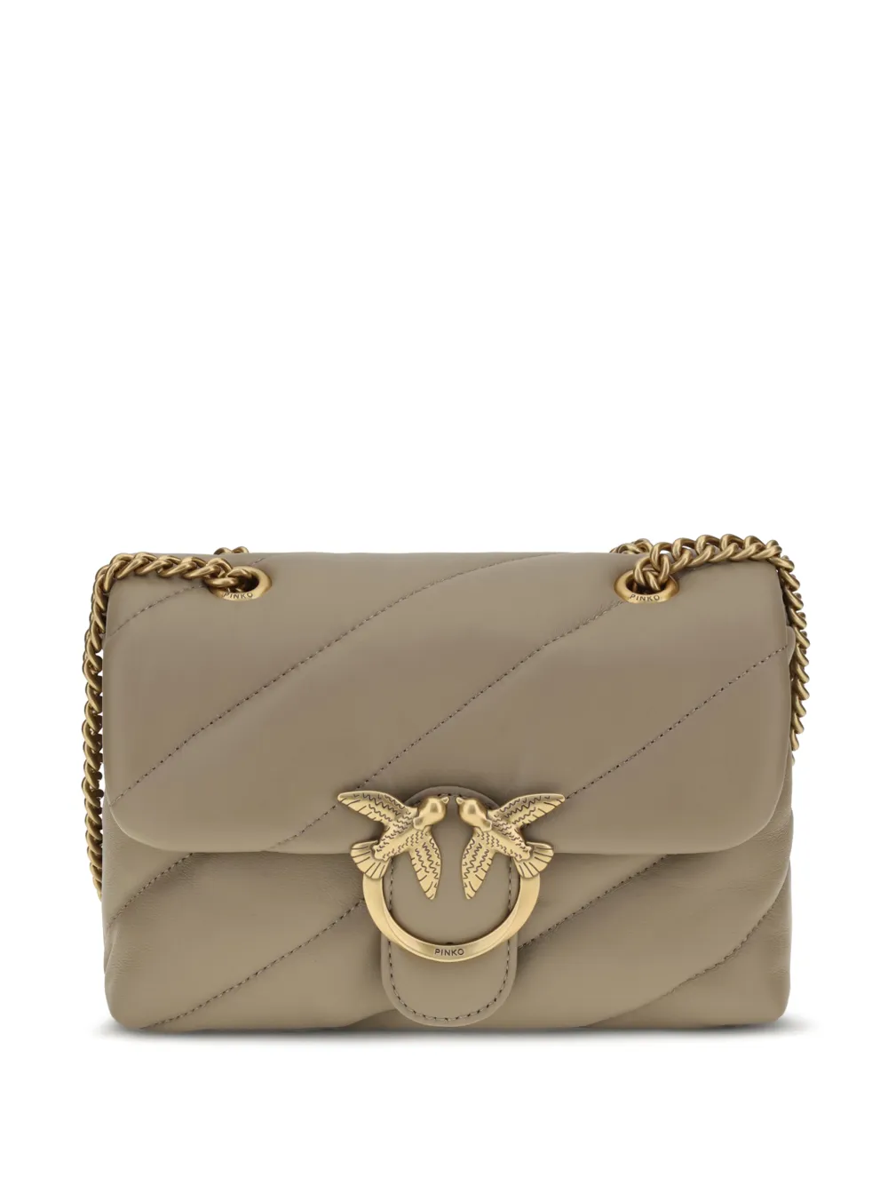 PINKO small Love Bag quilted-leather cross body bag - Toni neutri
