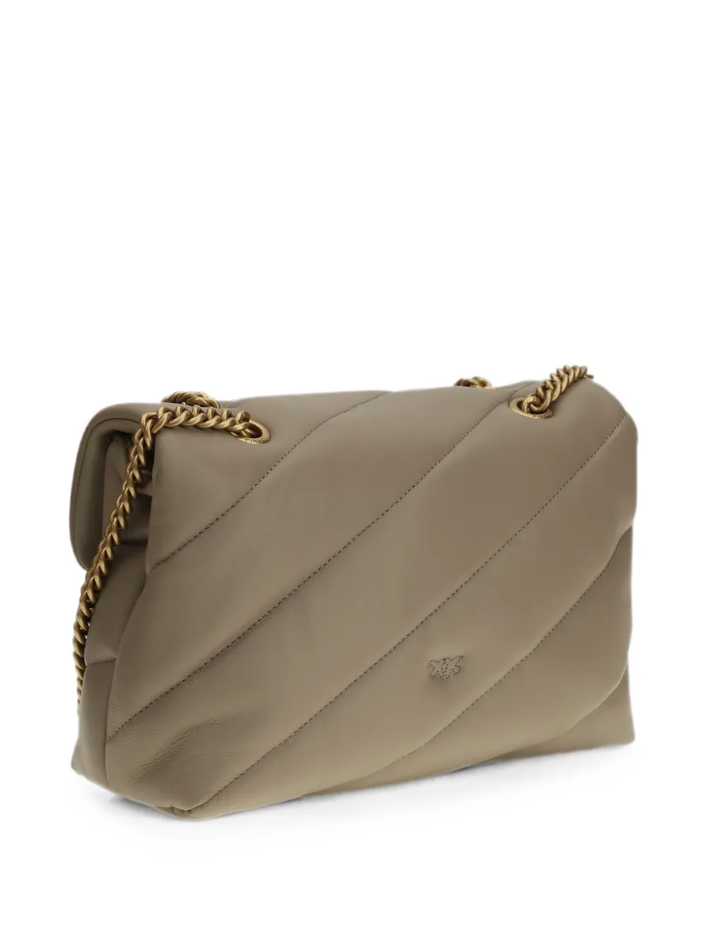 PINKO Medium Love Bag gewatteerde leren schoudertas Grijs