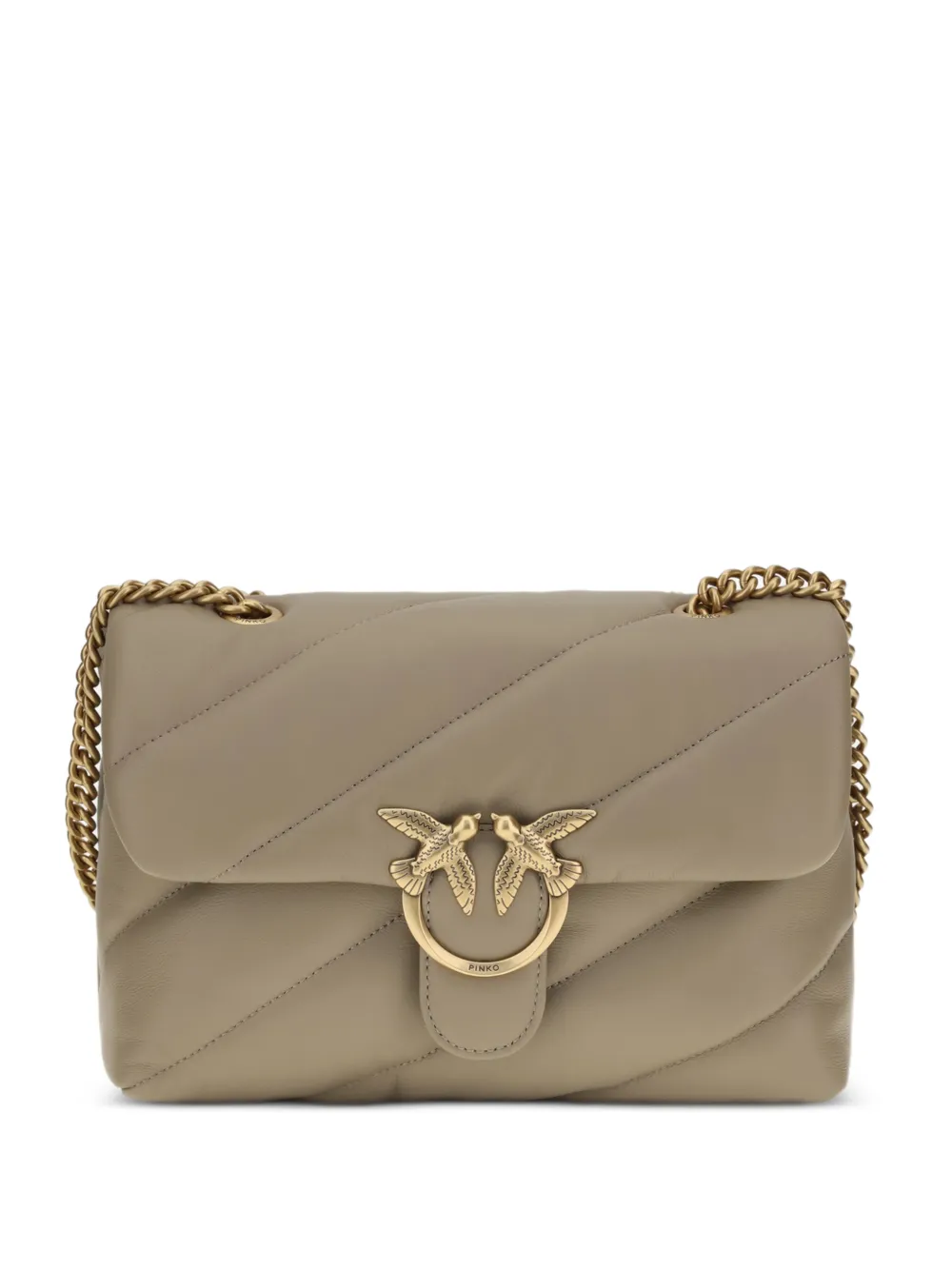 PINKO medium Love Bag quilted leather shoulder bag - Grau