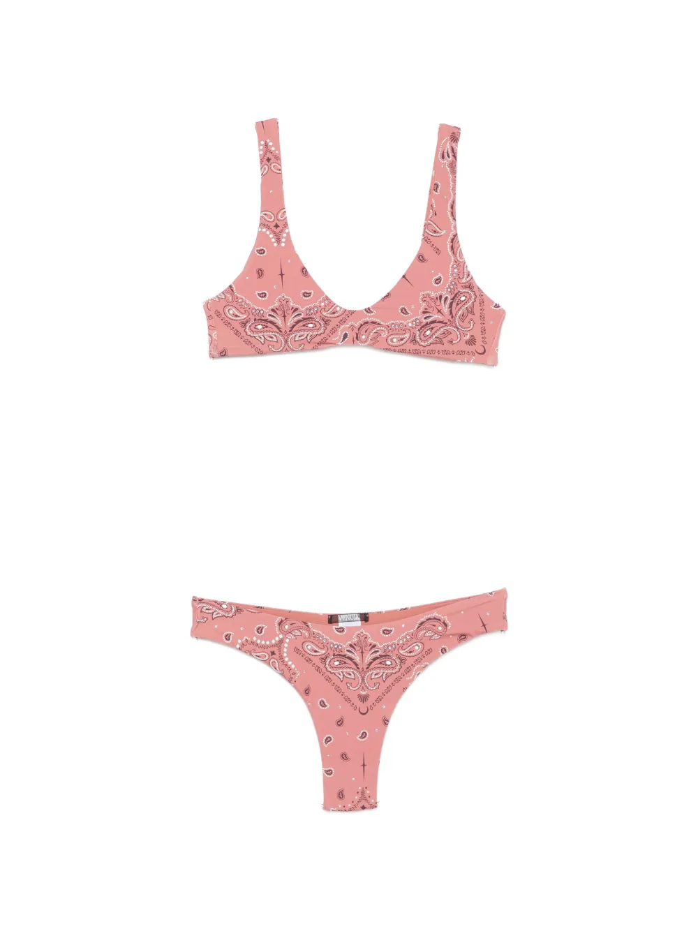 VENUJA paisley-print crystal-embellished bikini - Rosa