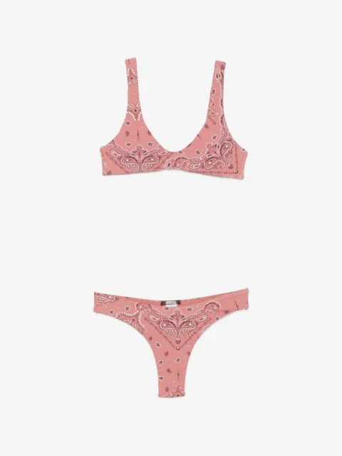 VENUJA paisley-print crystal-embellished bikini