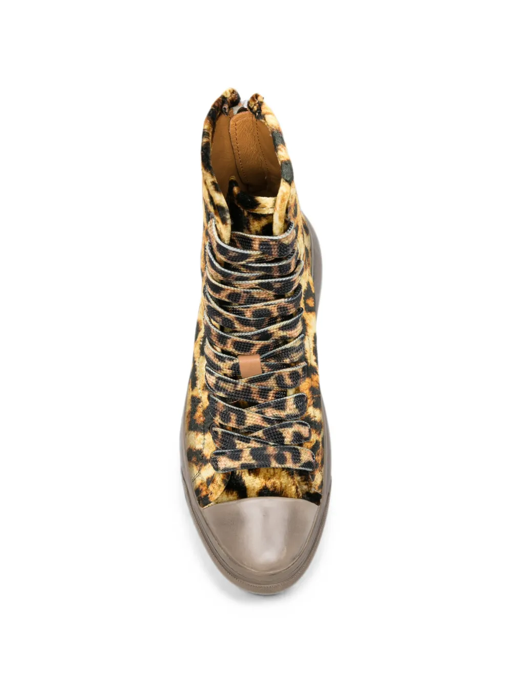 R13 leopard-print platform sneakers Geel
