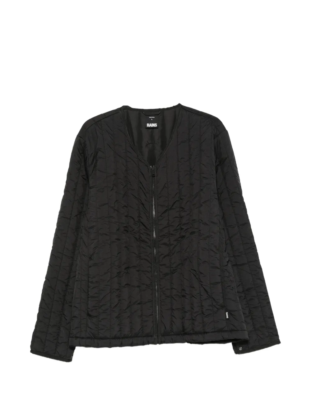 Rains Banja Liner quilted zip-up jacket - Nero