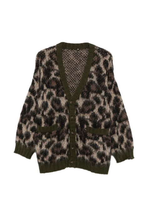 R13 leopard-pattern cardigan