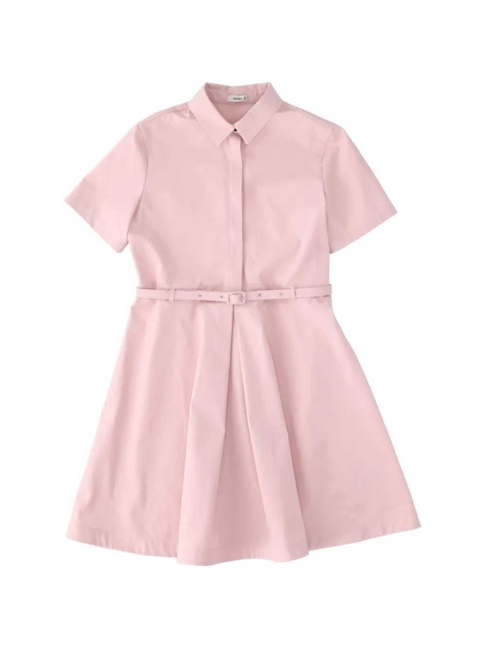 Fendi Kids belted pleated dress - Rosa