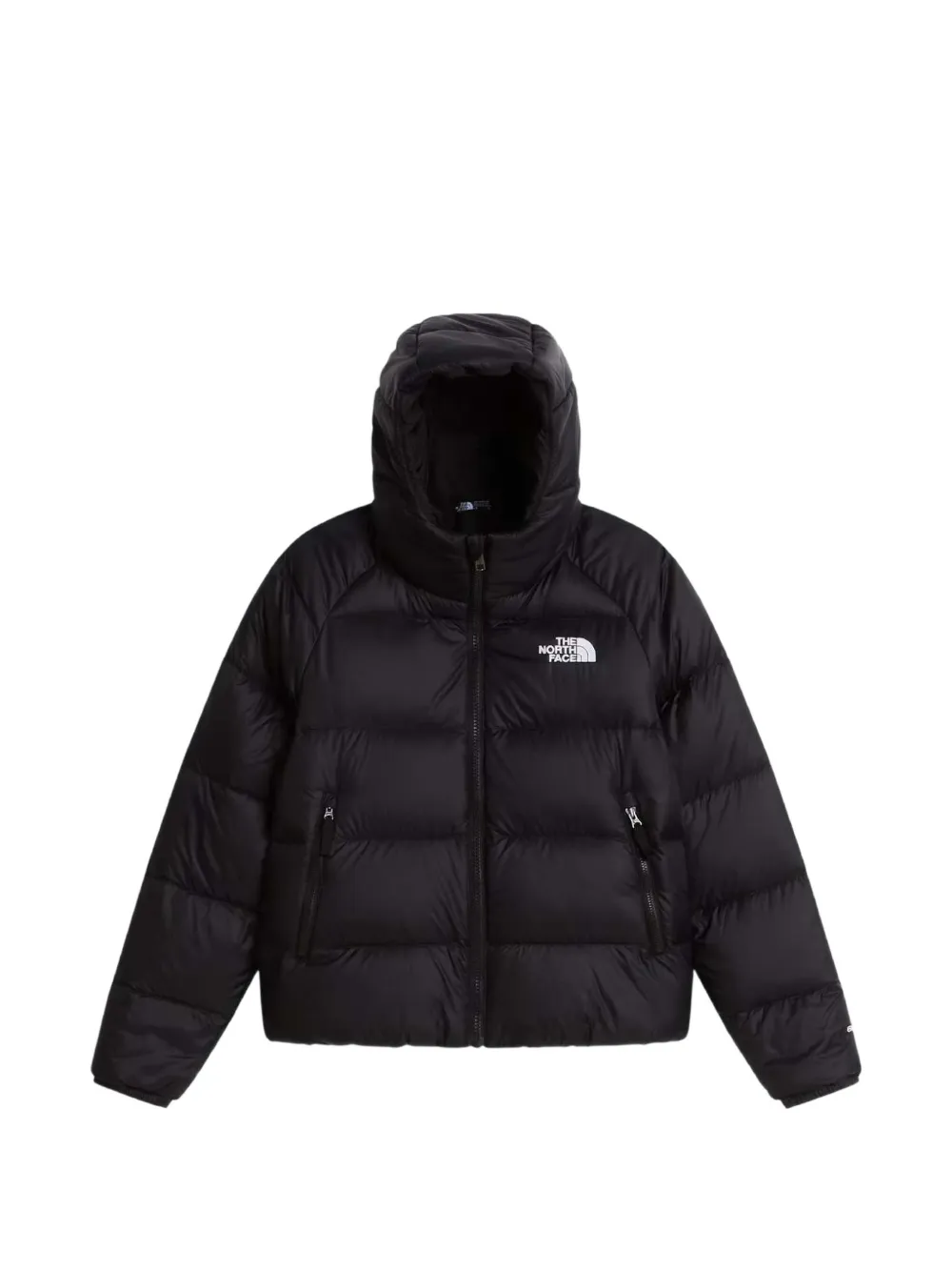 The North Face Kids logo-print hooded jacket Zwart