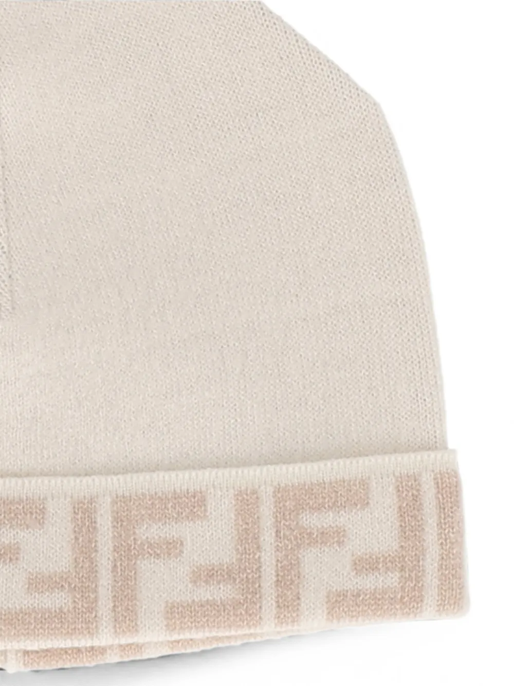 Fendi Kids Junior FF omkeerbare muts Beige