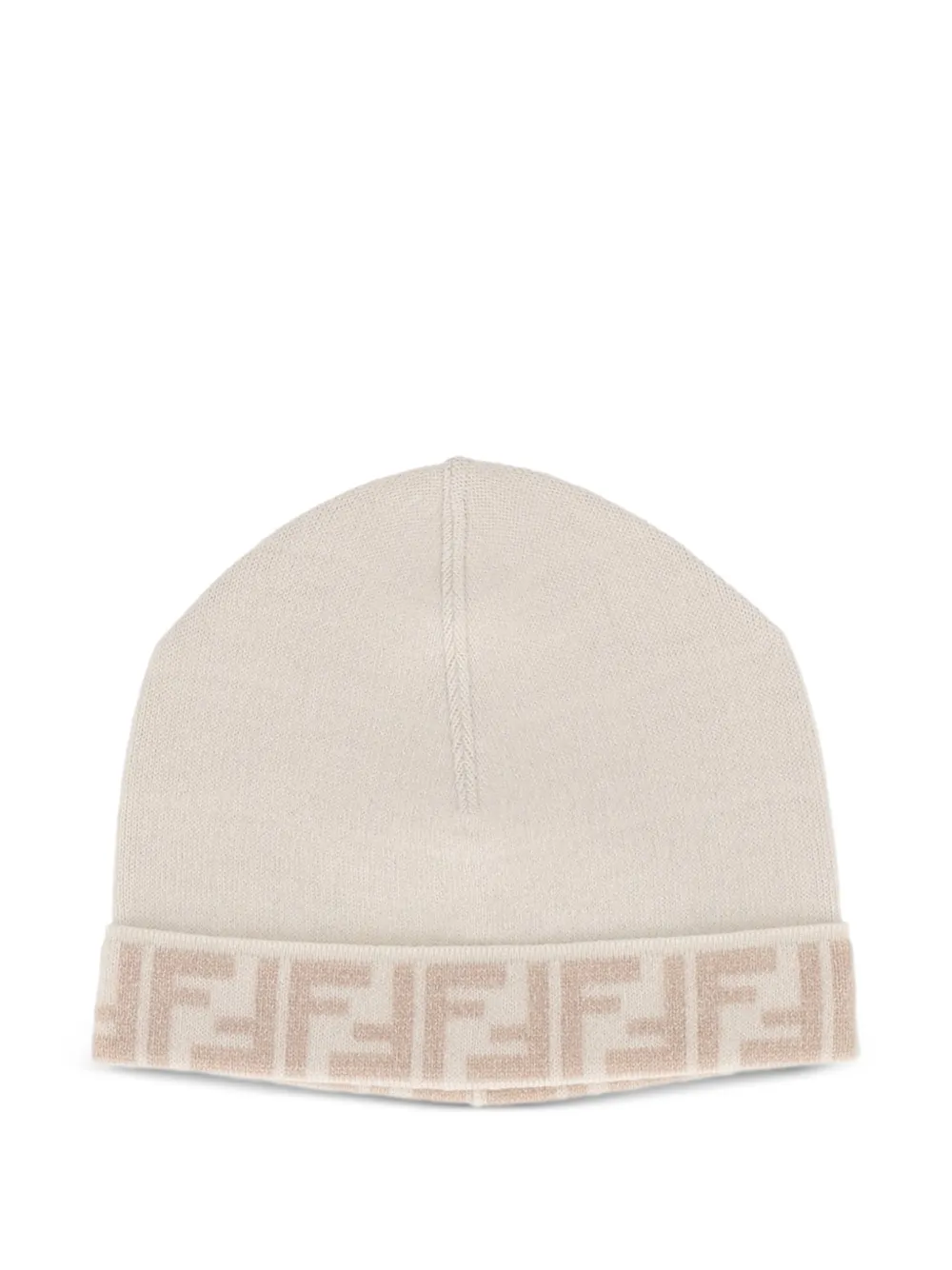 Fendi Kids Junior FF reversible beanie hat - Toni neutri