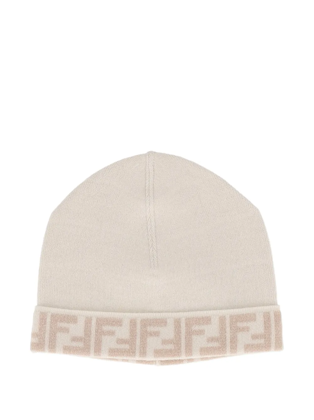Fendi Kids Junior FF reversible beanie hat - Toni neutri