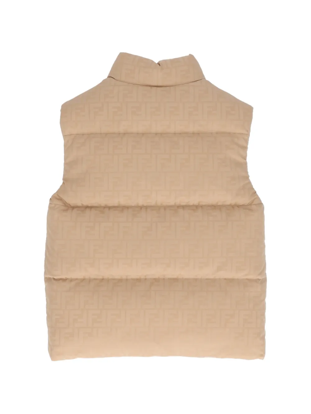 Fendi Kids Omkeerbare bodywarmer met FF-jacquard Beige