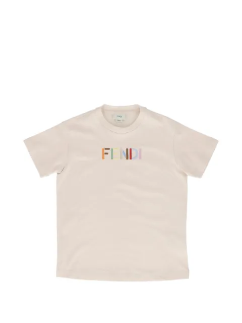 Fendi Kids T-shirt med broderet logo