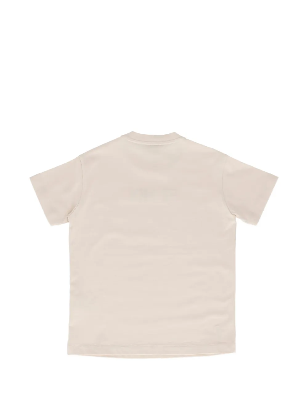 Fendi Kids T-shirt met geborduurd logo Beige