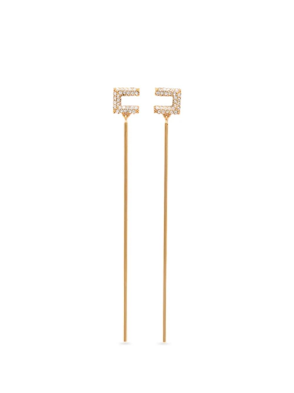Elisabetta Franchi crystal-embellished drop earrings - Gold