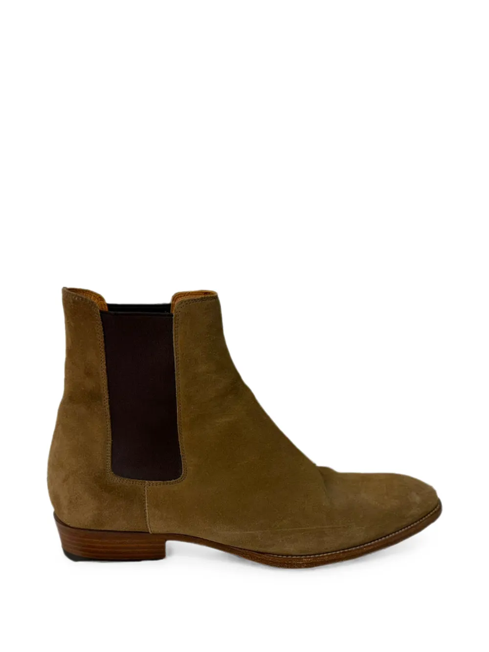 Saint Laurent Pre-Owned Wyatt Chelsea ankle boots - Nude