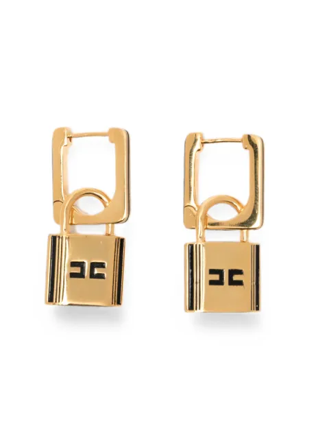 Elisabetta Franchi 패드락 디테일 드롭 이어링