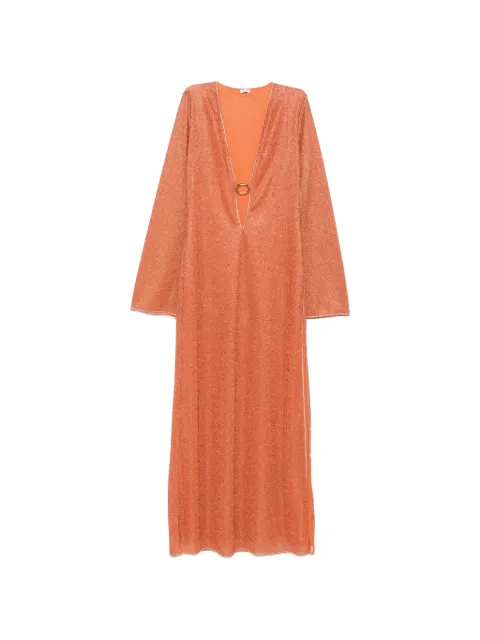 Oséree lurex-detail cut-out dress