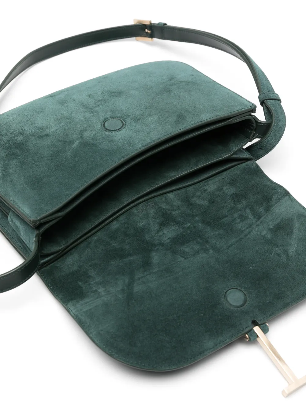 TOM FORD T Twist suède crossbodytas Groen