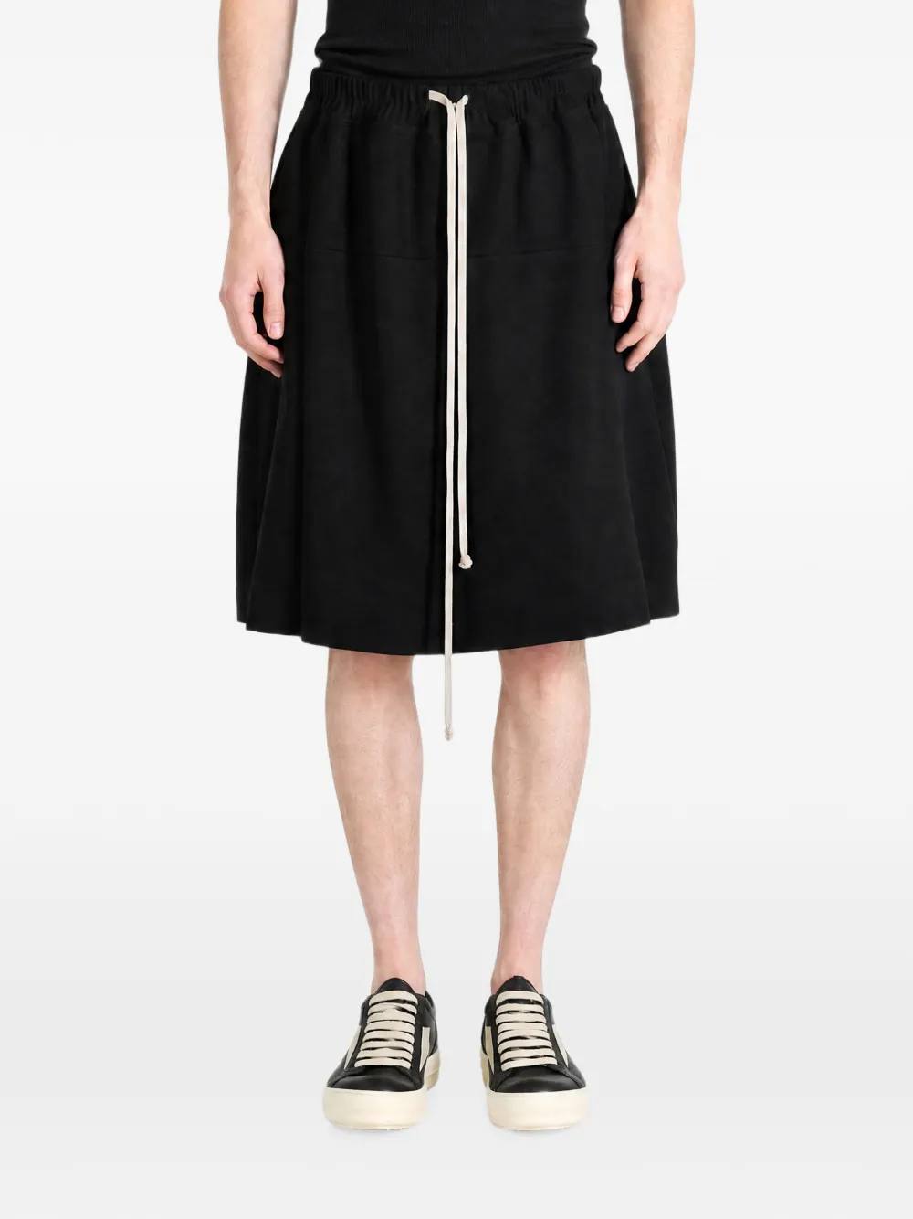 Rick Owens Shorts met trekkoordtaille Zwart