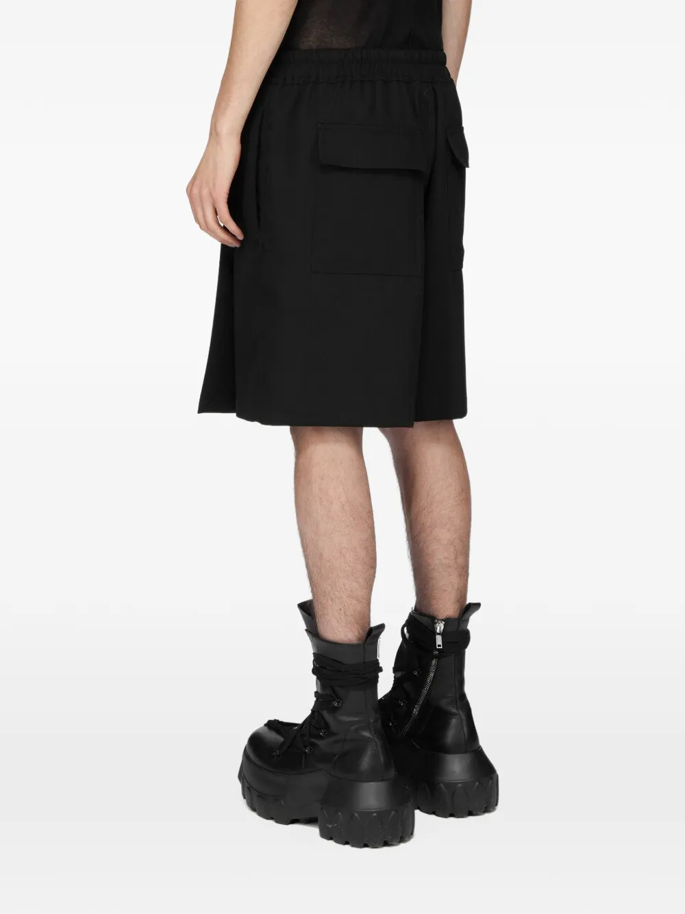 Rick Owens Wollen cargo broek Zwart