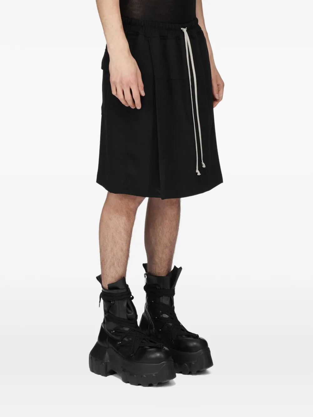 Rick Owens Wollen cargo broek Zwart
