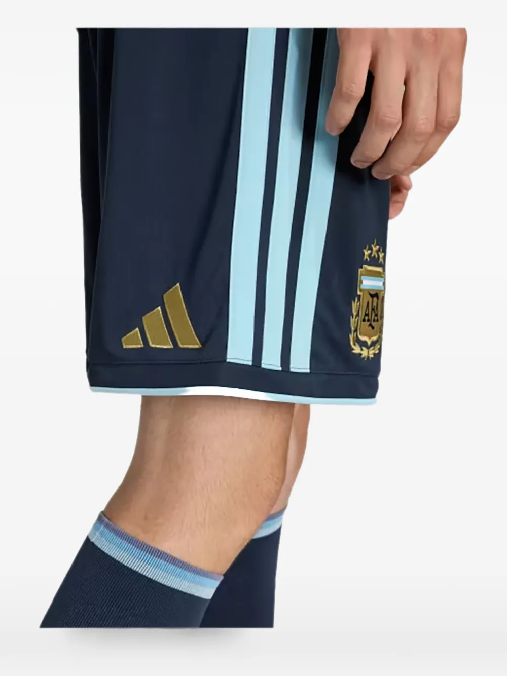 adidas Argentina 26 Home logo-embroidered shorts Blauw