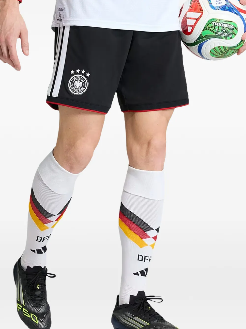 adidas Germany shorts met zijstreep Zwart