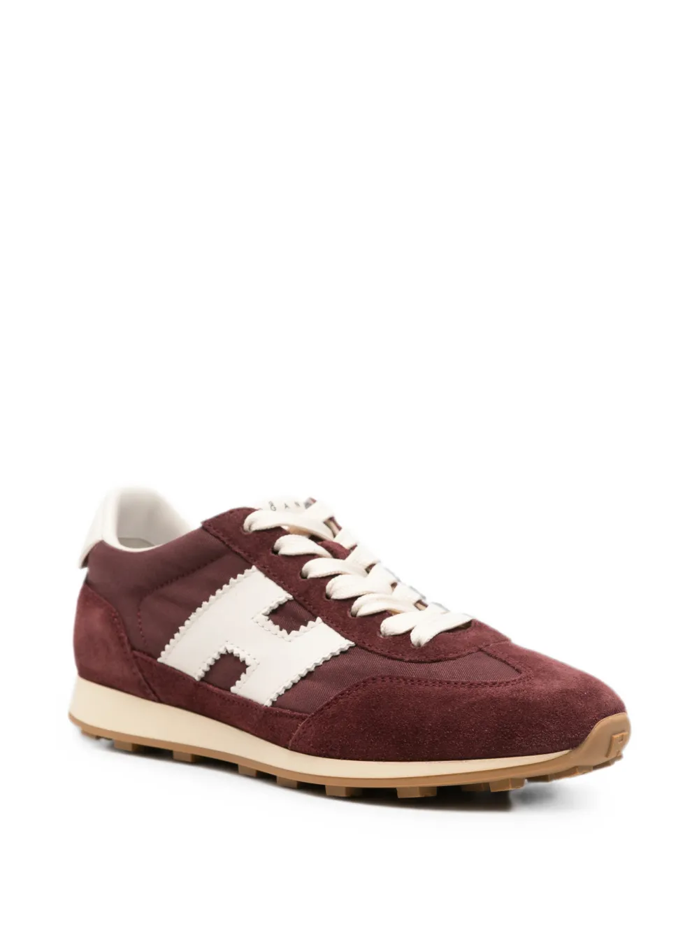 Hogan logo-patch panelled sneakers Rood