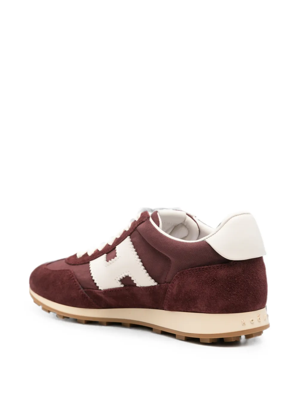 Hogan logo-patch panelled sneakers Rood