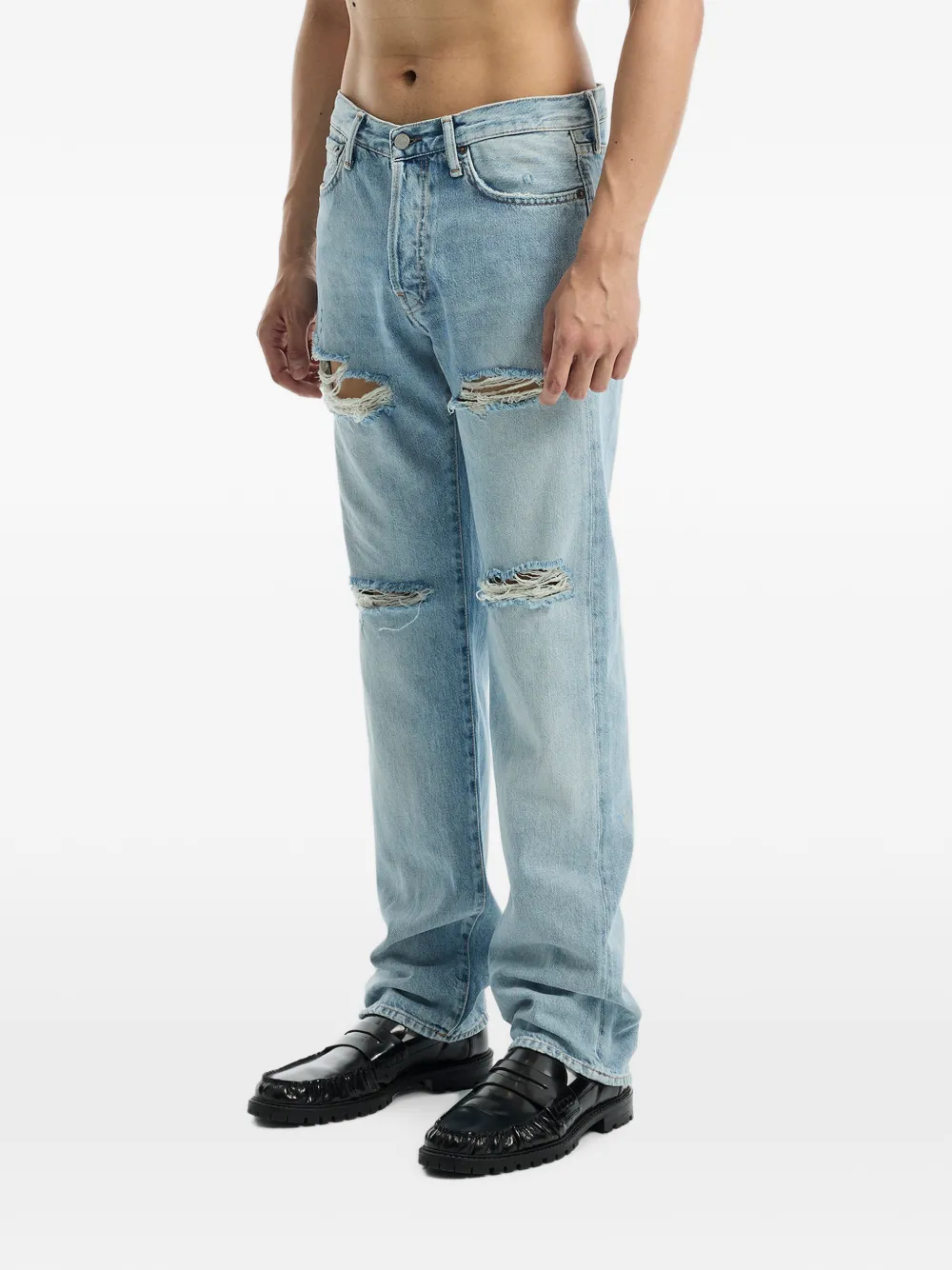 Acne Studios Gerafelde jeans 1996M Blauw