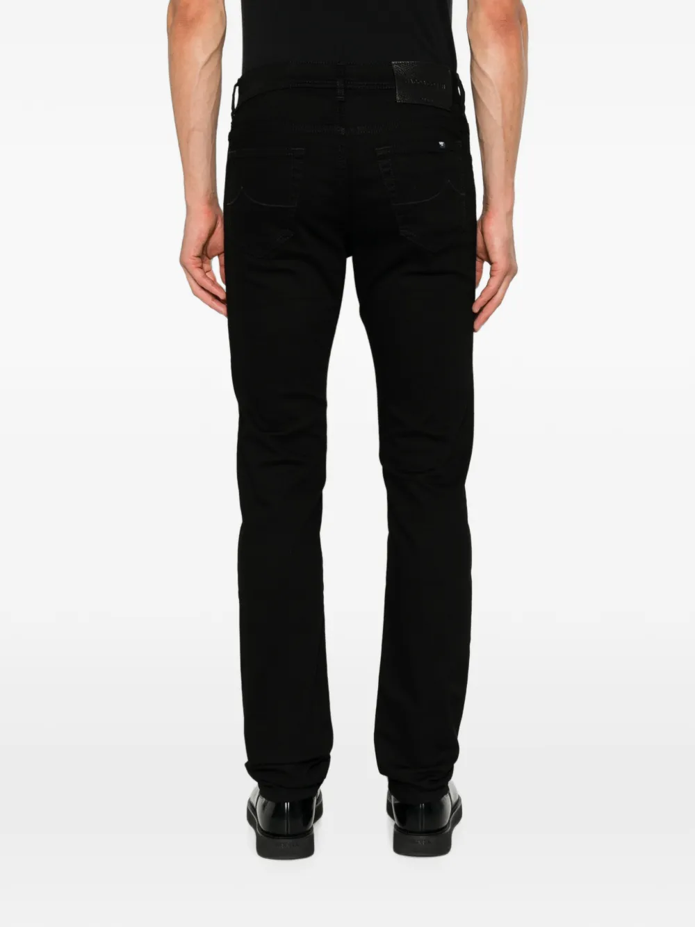 Jacob Cohën Skinny jeans met logopatch Zwart